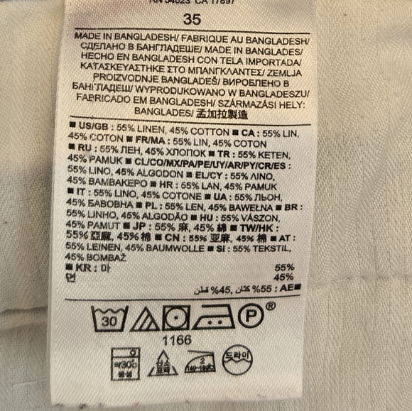 (35) Banana Republic Linen and Cotton Blend Shorts - Picture 4 of 4